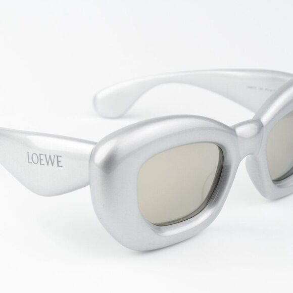Loewe Women Sunglasses LW40117I 20C Metallized Silver Grey Smoke Mirror Cat Eye main image 9